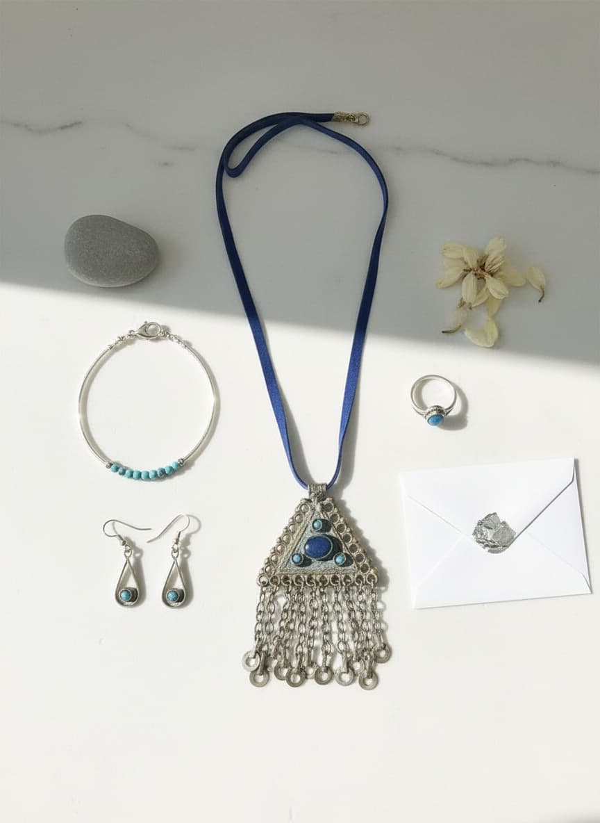 Kochi Tribal Fringe Pendant by Adrissa Design — view 3