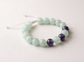 Persian Style Jade and Amethyst Beaded Bracelet