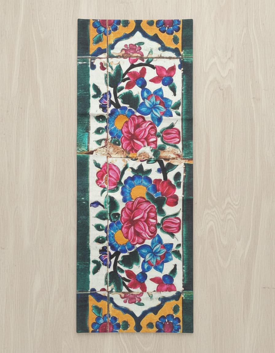 Floral Tile Meditation Runner