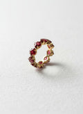 Garnet Square Stack Ring