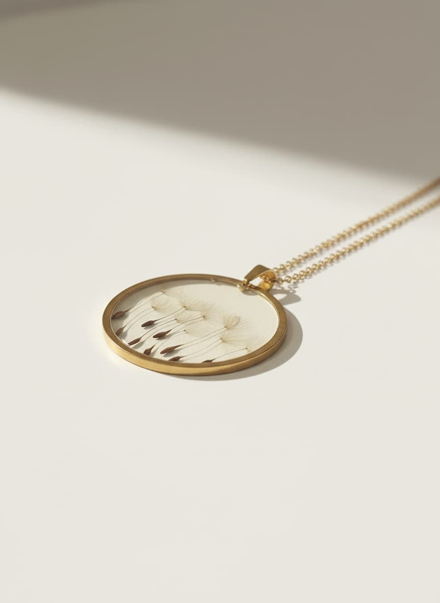 Dandelion Wish Pendant Necklace