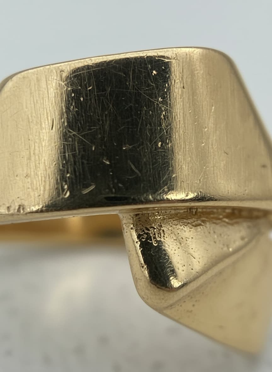 Gold-Tone Sculptural Wrap Ring – Asymmetric Statement Ring