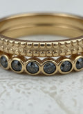 Black Diamond Stacked Band Ring