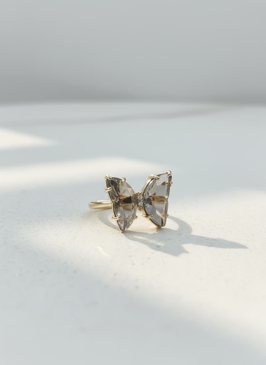 Crystal Butterfly Ring