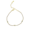 Turquoise Evil Eye Tennis Bracelet by Adrissa Design — view 7