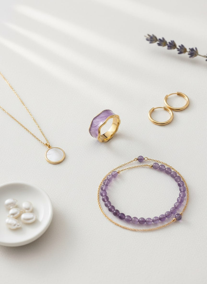 Purple Wave Amethyst Ring