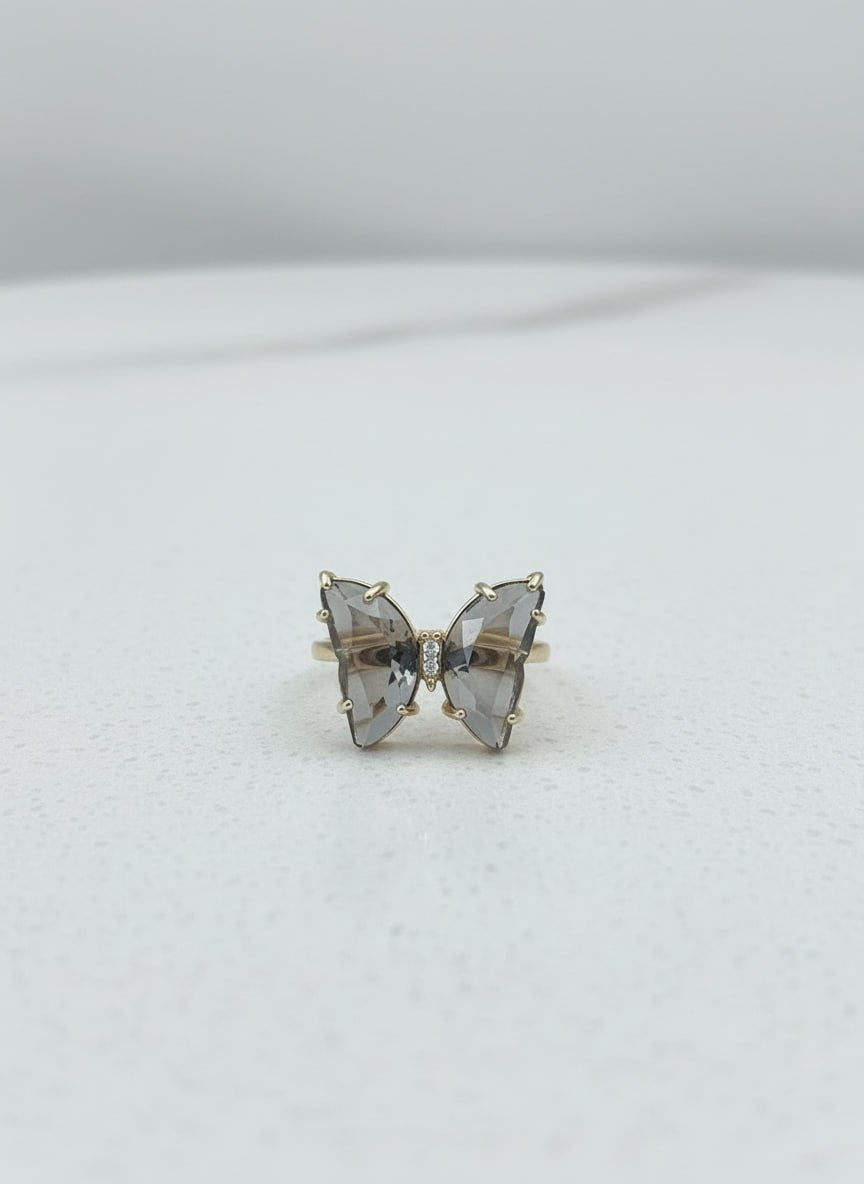 Crystal Butterfly Ring