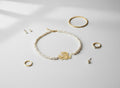 Pearl & Calligraphy Charm Necklace