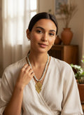 Amazonite Beaded Paisley Necklace by Adrissa Design