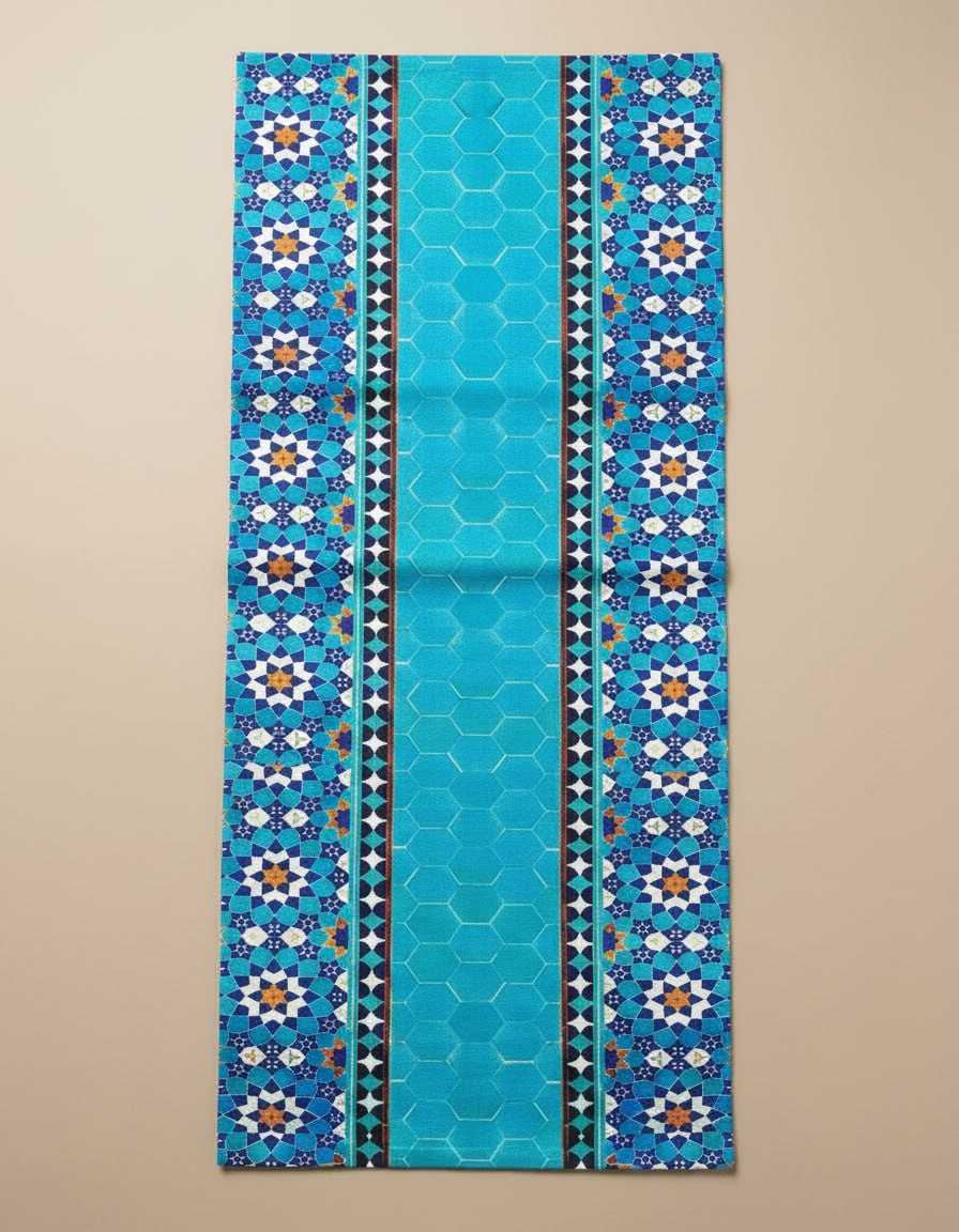 Turquoise Tilework Table Runner