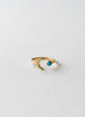 Crescent Moon Turquoise Ring