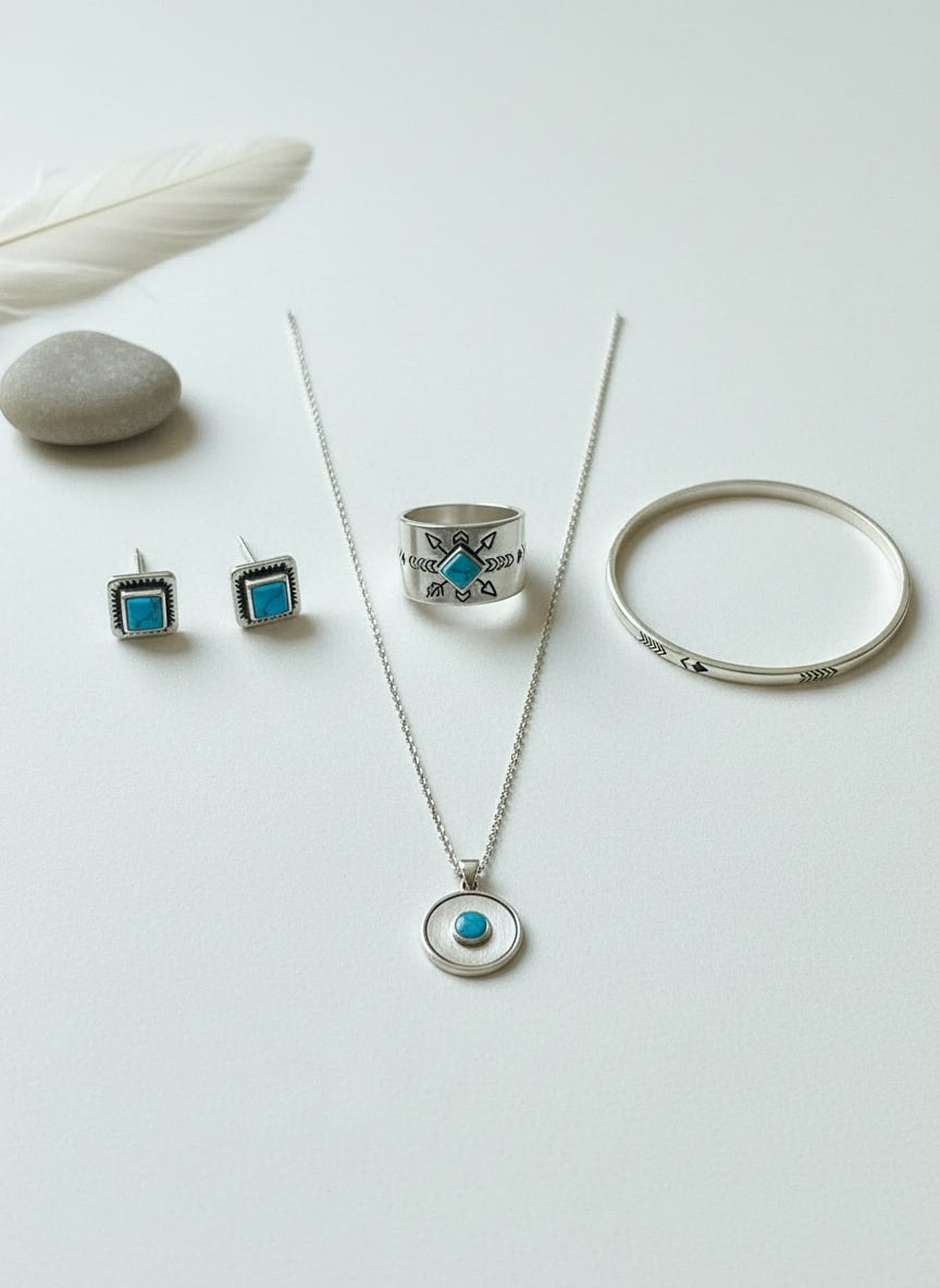 Turquoise Diamond Signet Ring