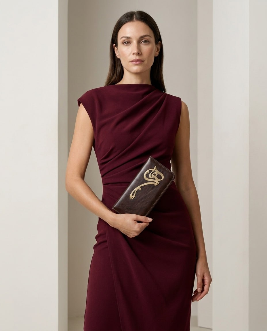 Calligraphy Emblem Clutch