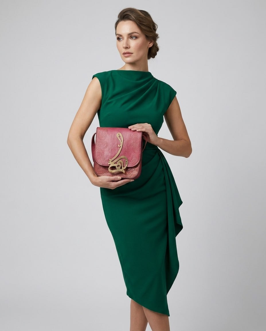 Rose Brass Ornament Saddle Bag by Adrissa Design — view 2