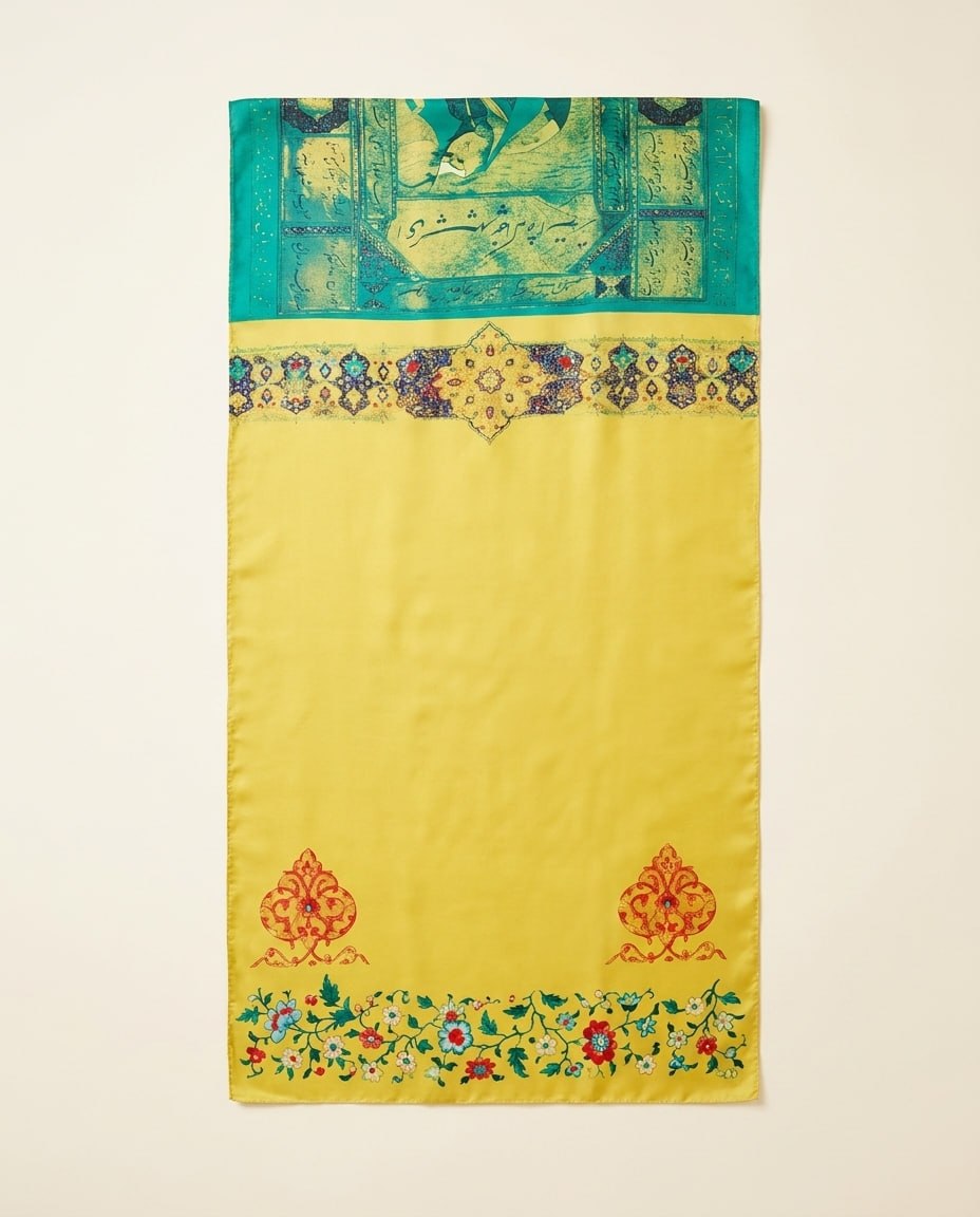 Golden Garden Silk Scarf