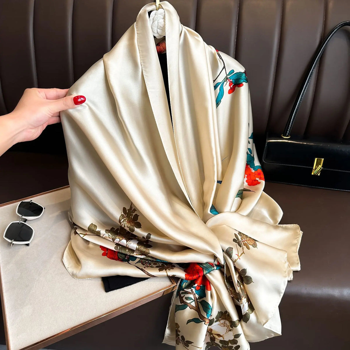 Luxury Silk Long Scarf Wrap
