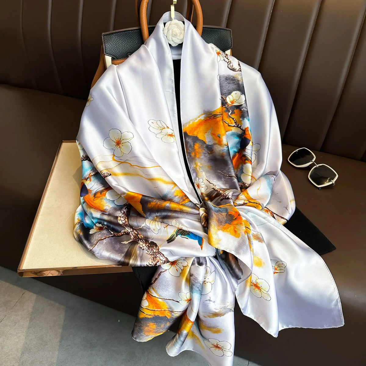 Luxury Silk Long Scarf Wrap