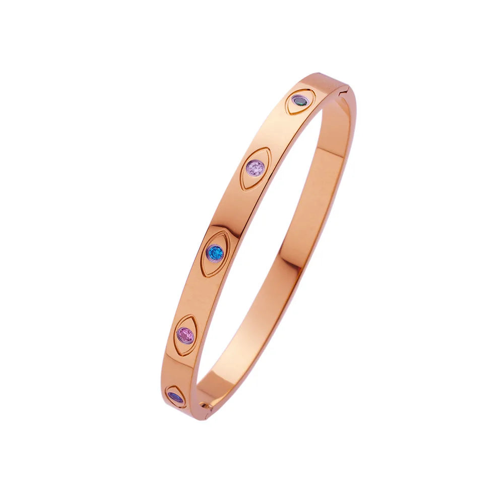 Evil Eye Zircon Stackable Bracelet