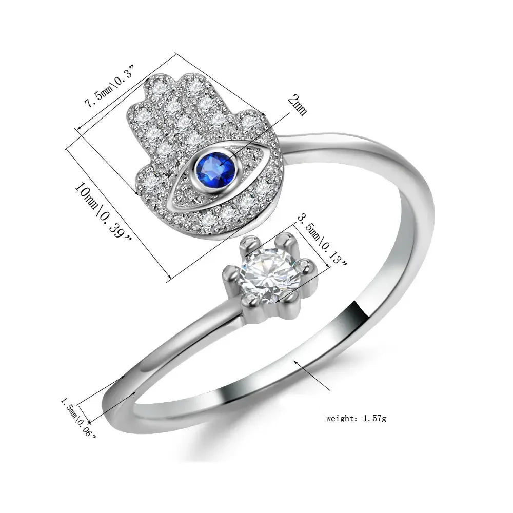 Fatima Hand Evil Eye Ring