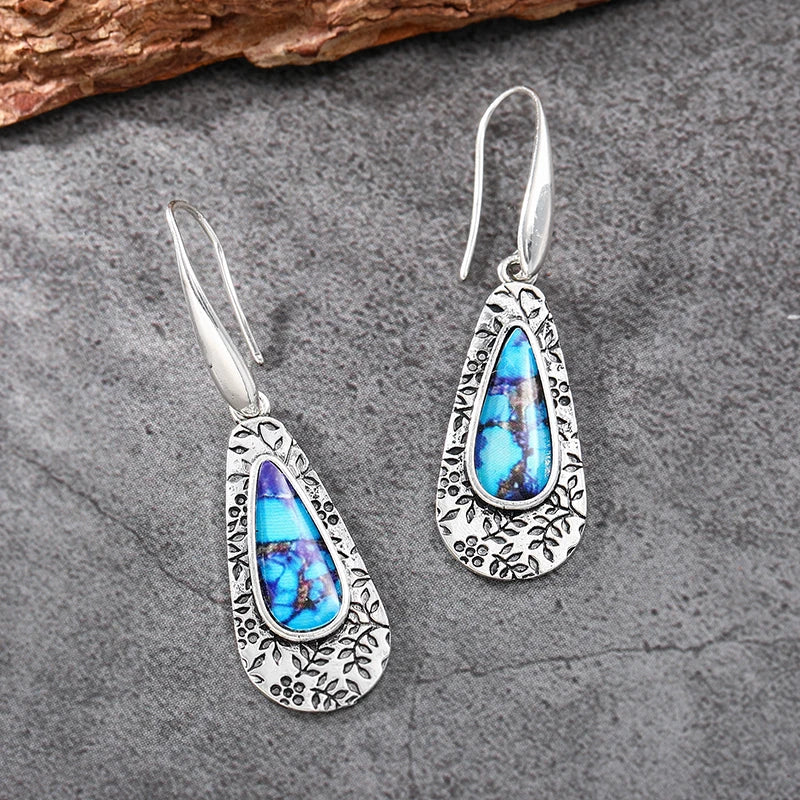 Bohemian Turquoise Pendant Earrings