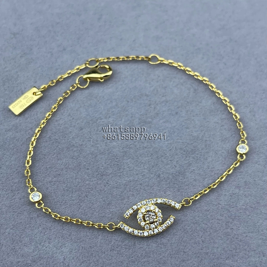 Rose Gold Evil Eye Charm Bracelet