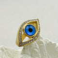 Gold Evil Eye Rhinestone Ring