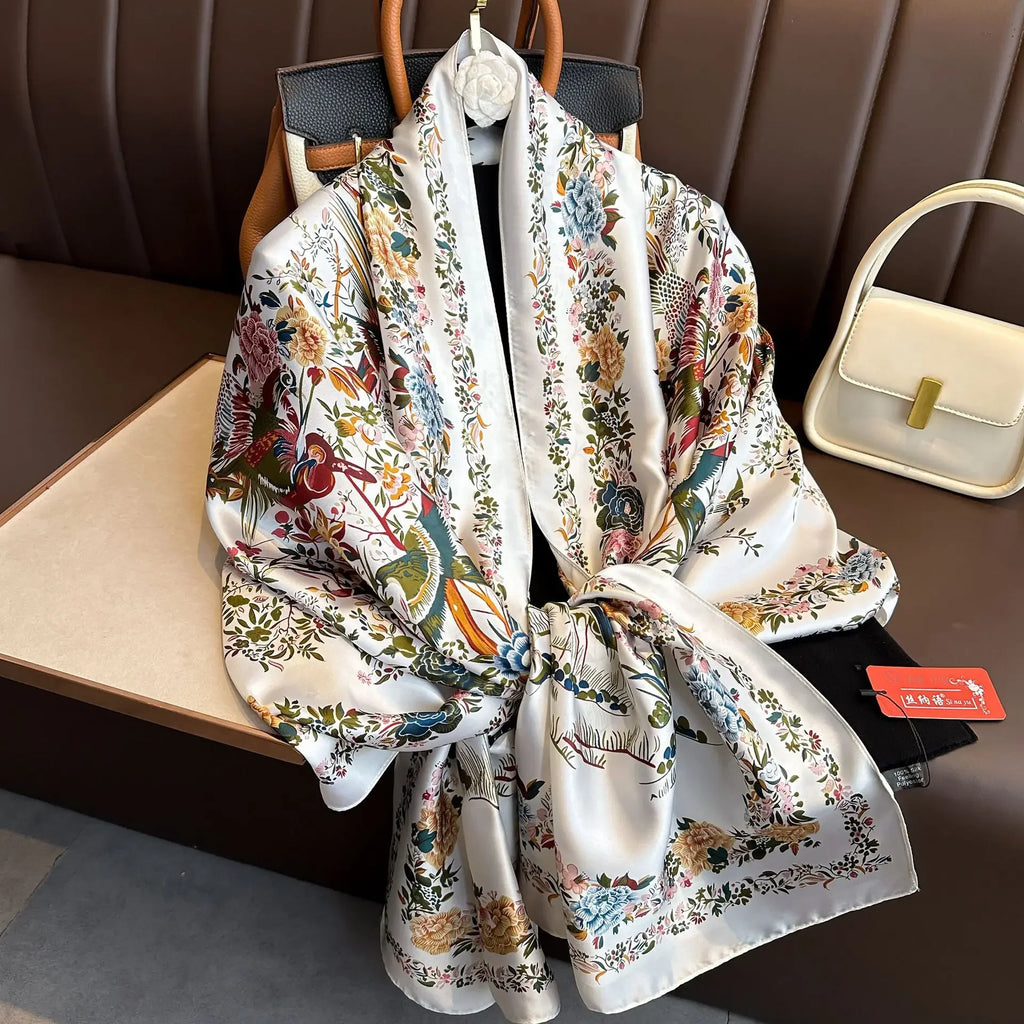 Luxury Silk Long Scarf Wrap by Adrissa Design — view 6