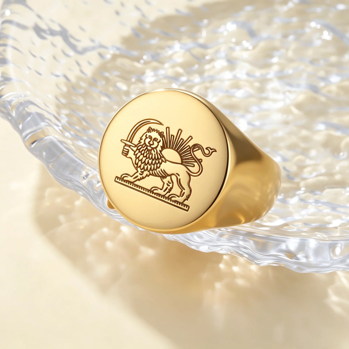 Lion & Sun Stainless Steel Ring