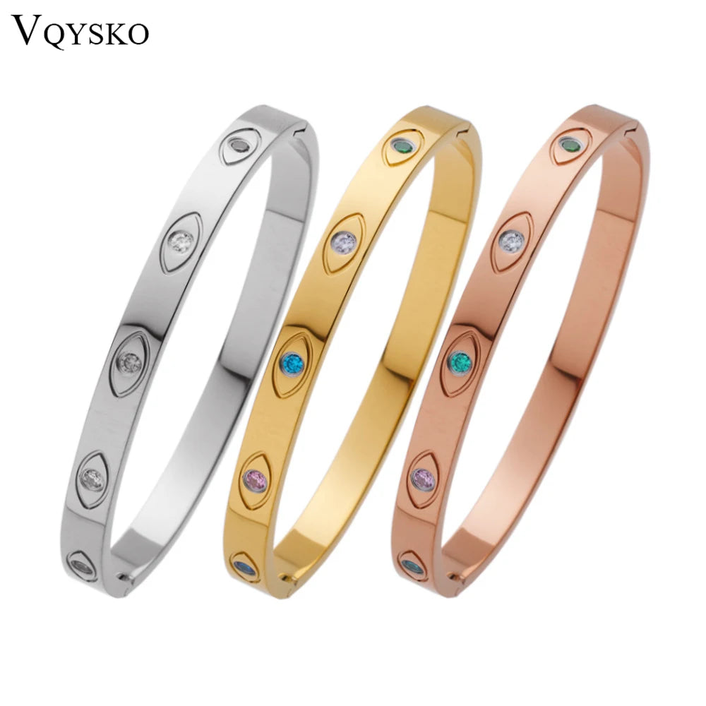 Evil Eye Zircon Stackable Bracelet