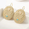 Vintage Ornate Turquoise Earrings by Adrissa Design — view 5