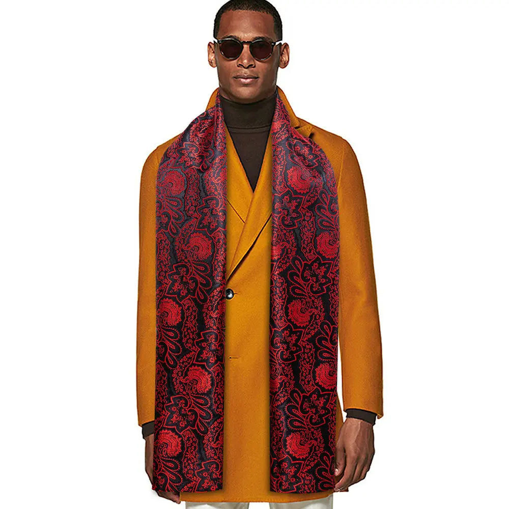 Paisley Jacquard Silk Men's Scarf