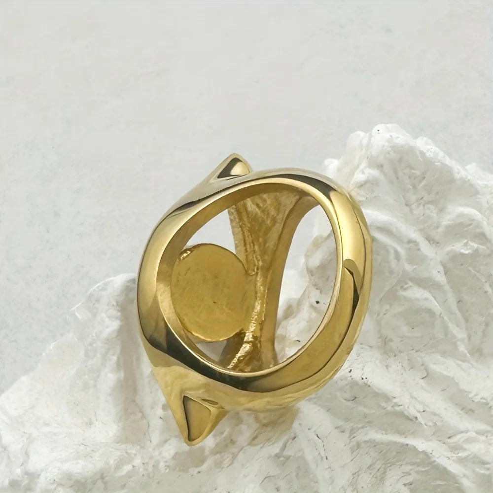 Gold Evil Eye Rhinestone Ring