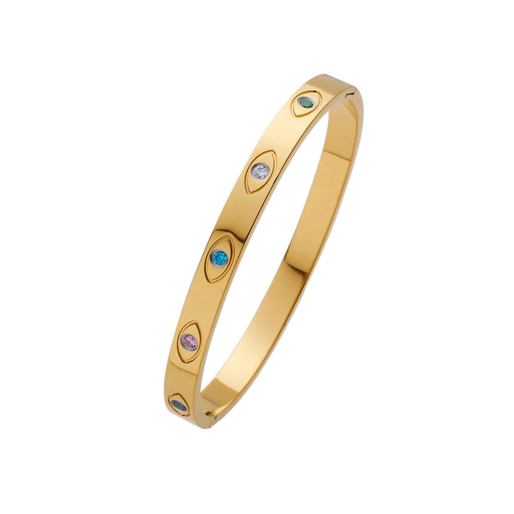 Evil Eye Zircon Stackable Bracelet