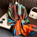 Luxury Silk Long Scarf Wrap by Adrissa Design — view 7