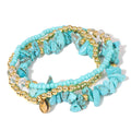 Turquoise Chip Bead Bracelet Set by Adrissa Design — view 8