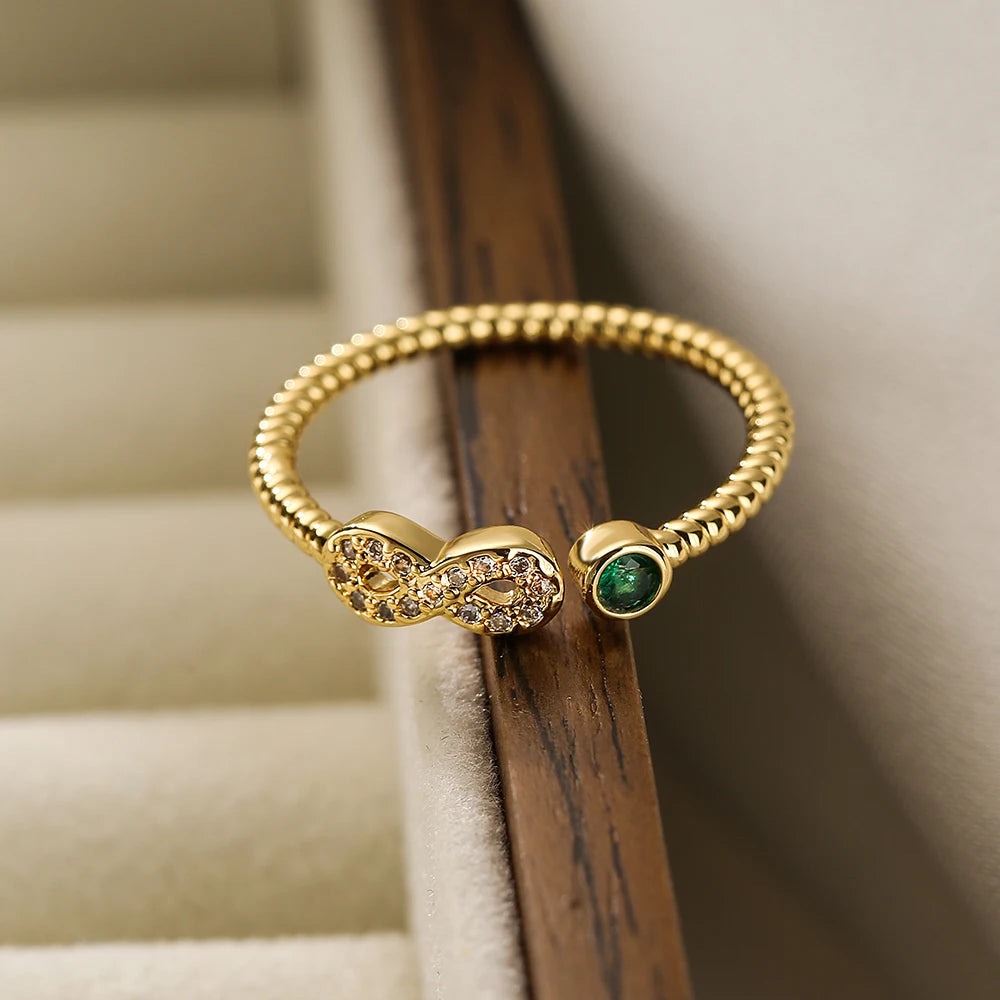 Crystal Evil Eye Cross Ring