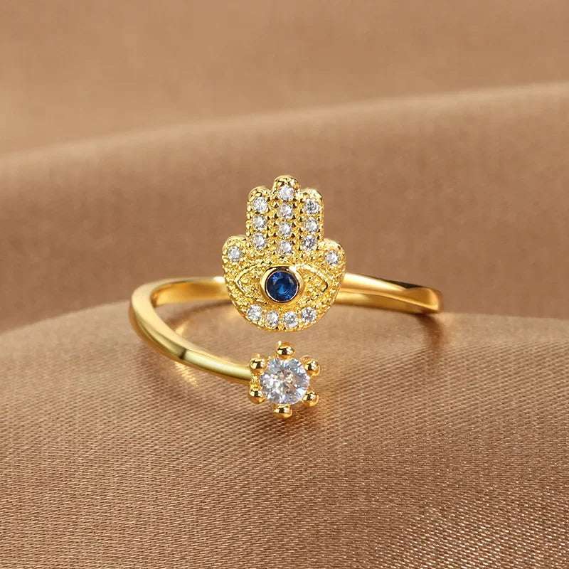 Fatima Hand Evil Eye Ring