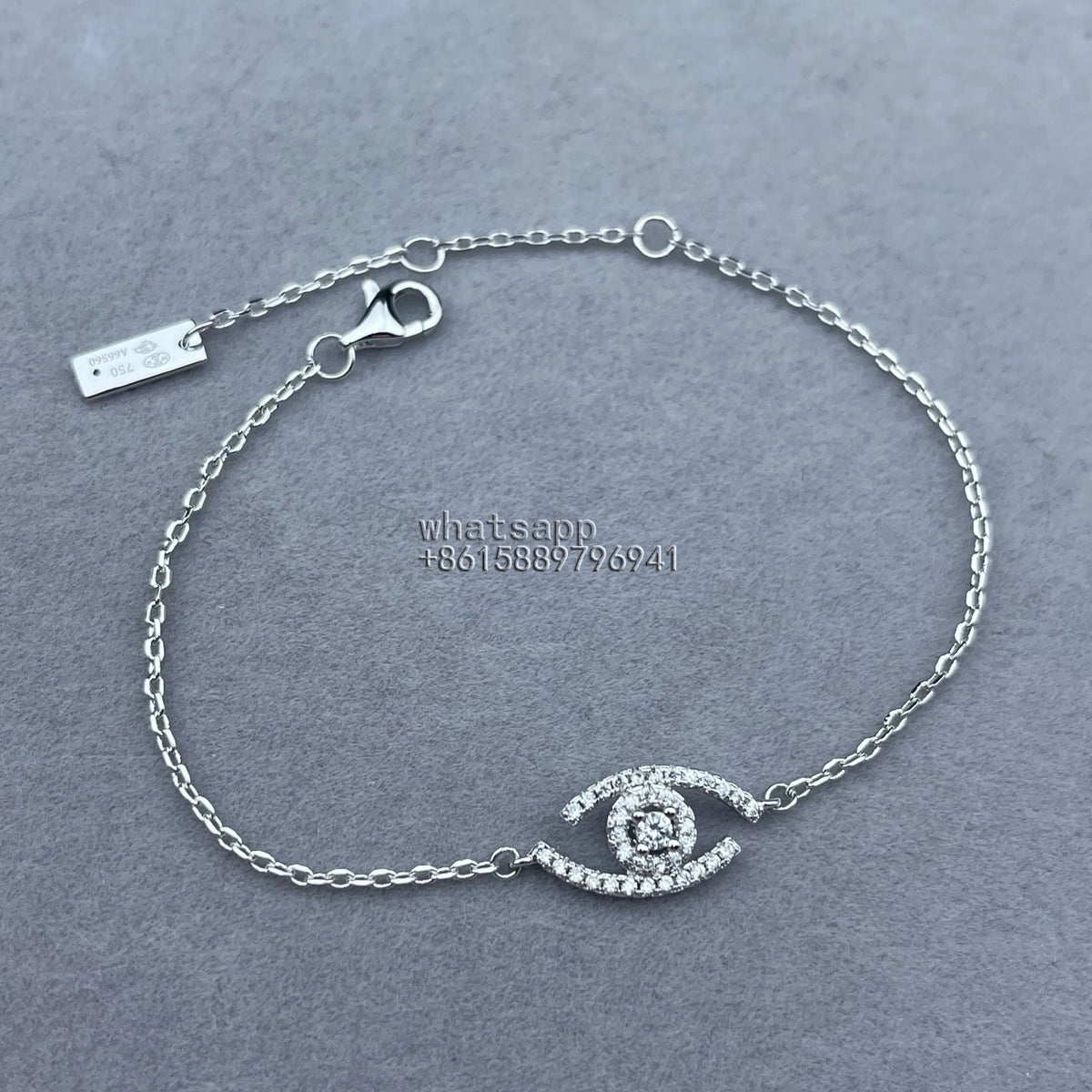 Rose Gold Evil Eye Charm Bracelet