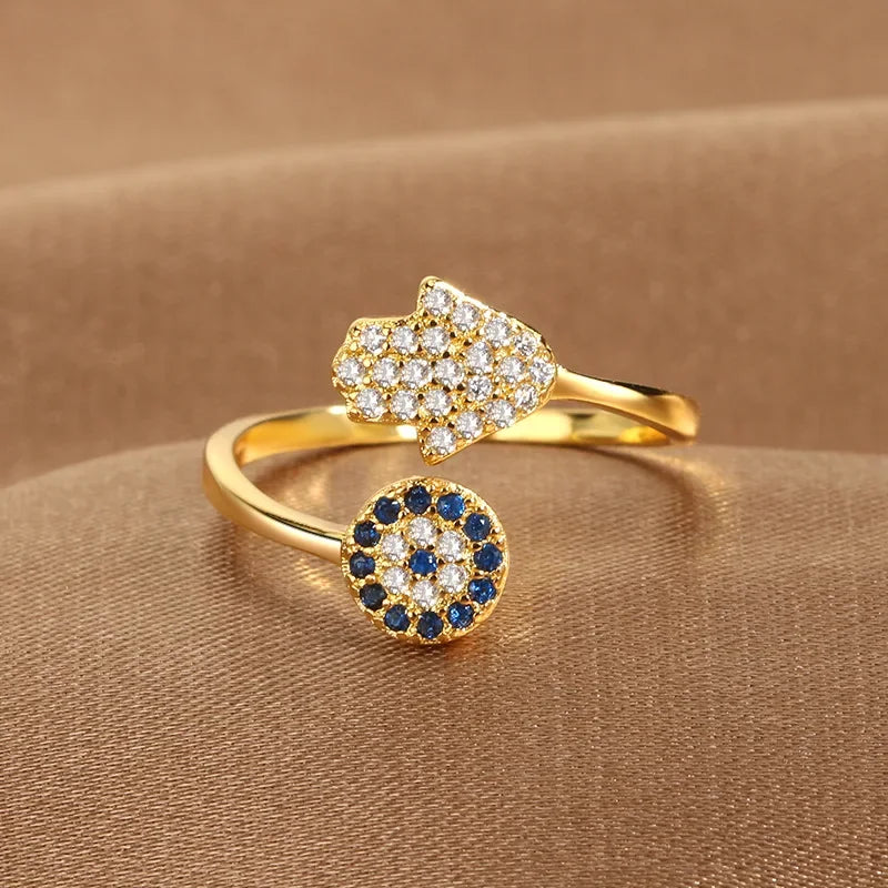 Fatima Hand Evil Eye Ring