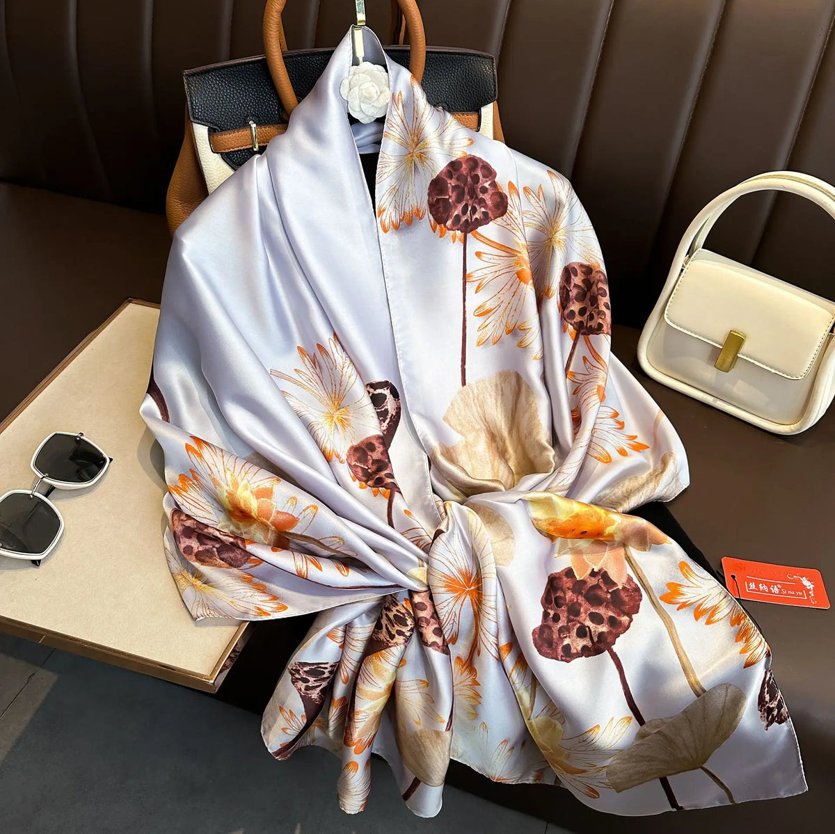 Luxury Silk Long Scarf Wrap