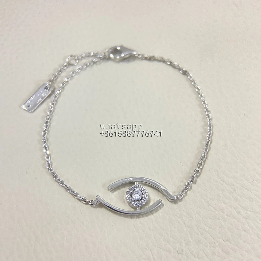 Rose Gold Evil Eye Charm Bracelet