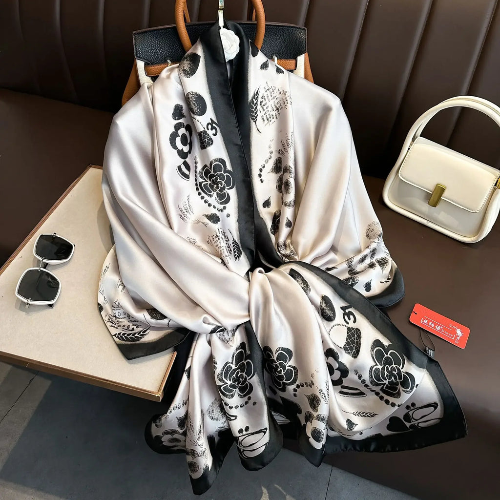 Luxury Silk Long Scarf Wrap by Adrissa Design — view 4
