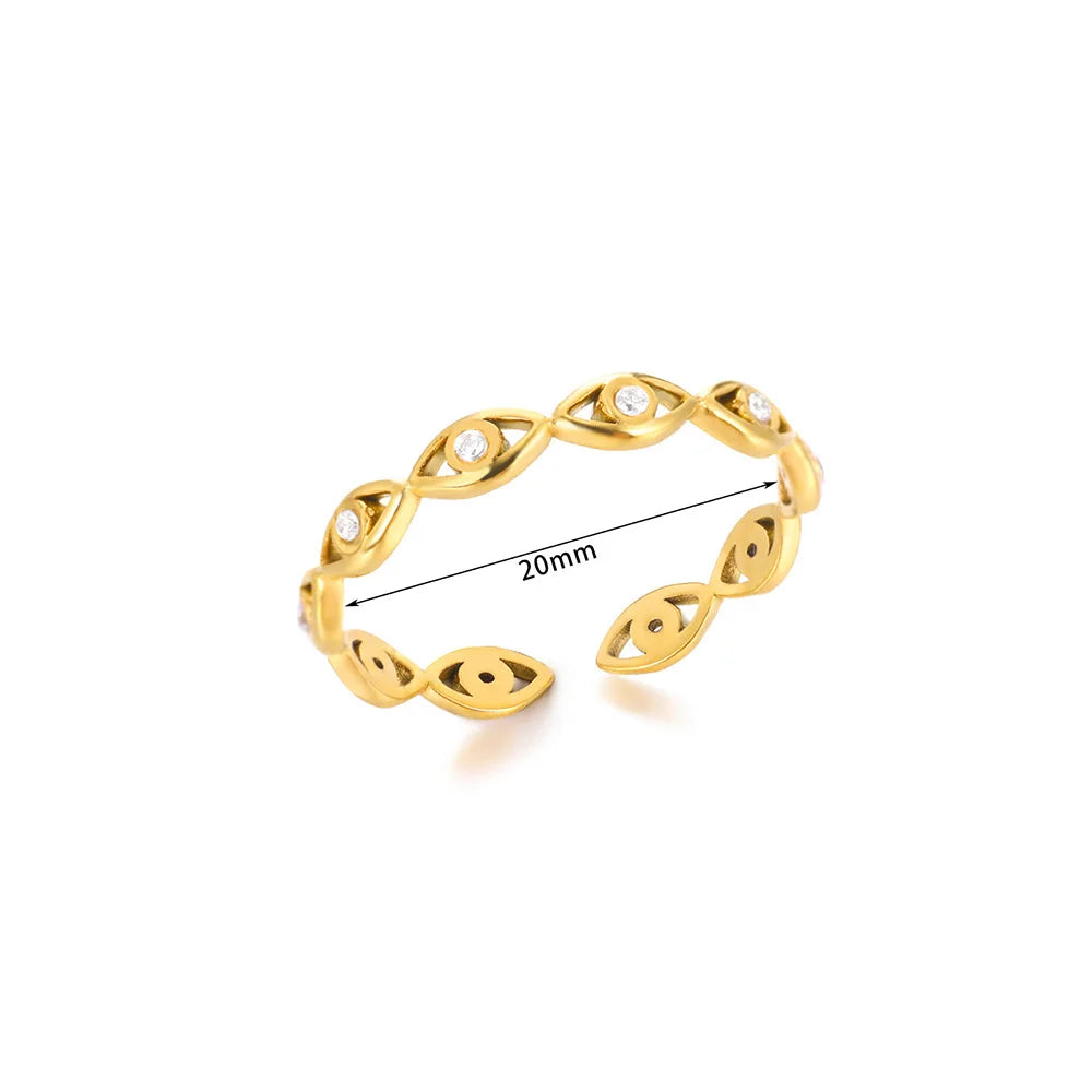 Green Zircon Evil Eye Ring