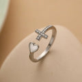 Crystal Evil Eye Cross Ring