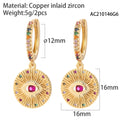 Evil Eye Heart Hoop Earrings by Adrissa Design — view 11
