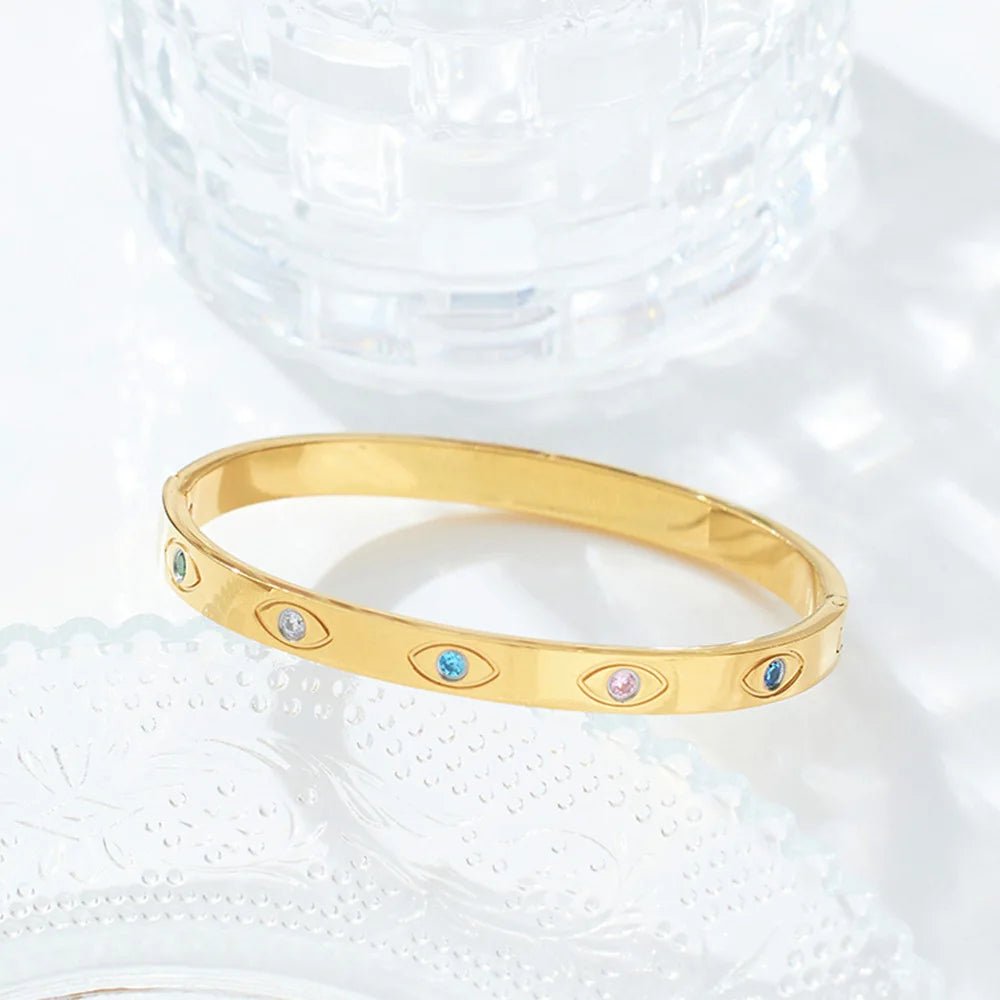 Evil Eye Zircon Stackable Bracelet