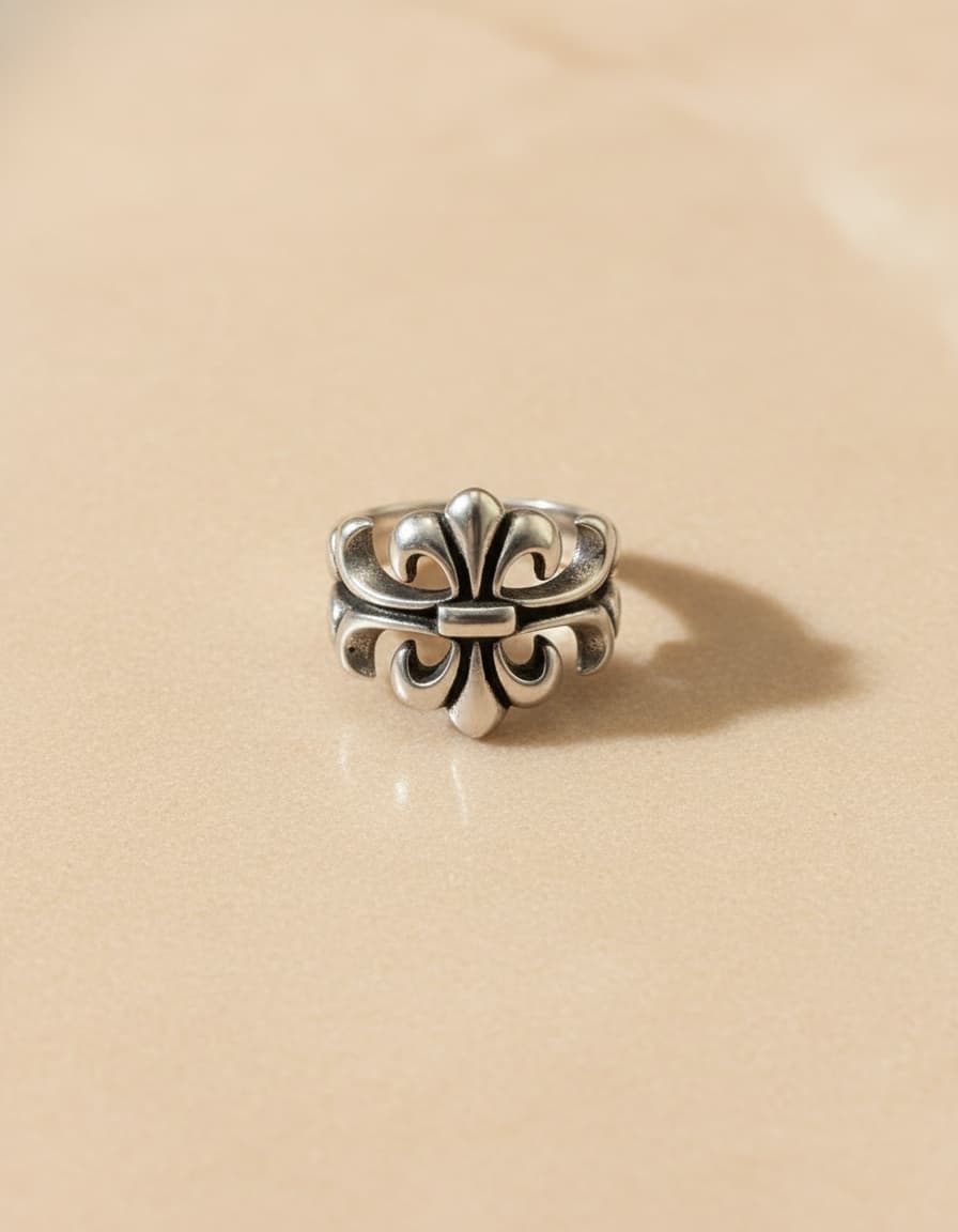 Silver Fleur Statement Ring