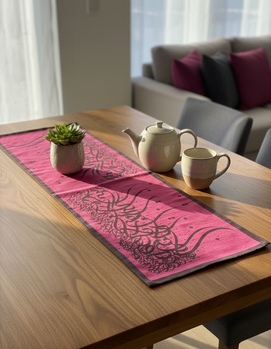 Persian Calligraphy Table Runner