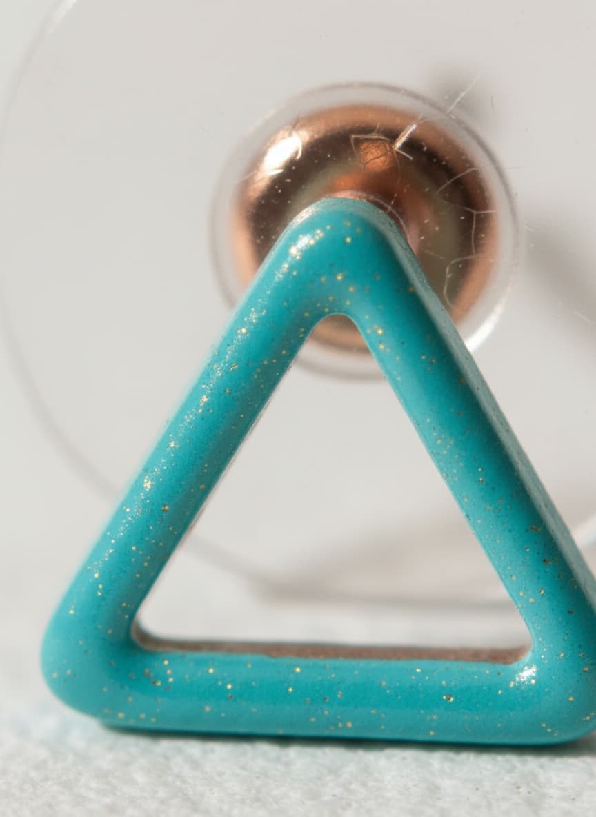 Turquoise Triangle Stud Earrings