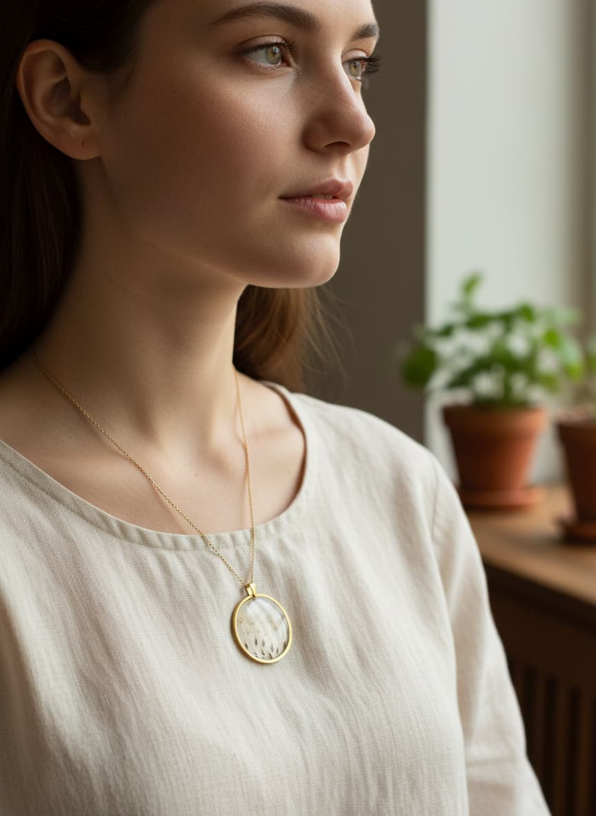 Dandelion Wish Pendant Necklace